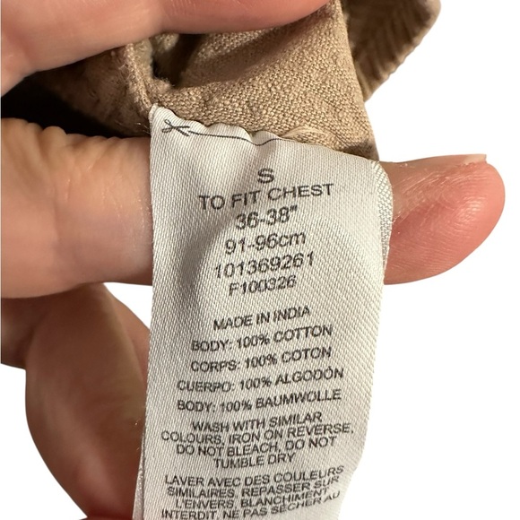 ASOS Tan Corduroy Shirt Jacket Shacket Ribbed Button Down Size Small Western - Picture 8 of 8